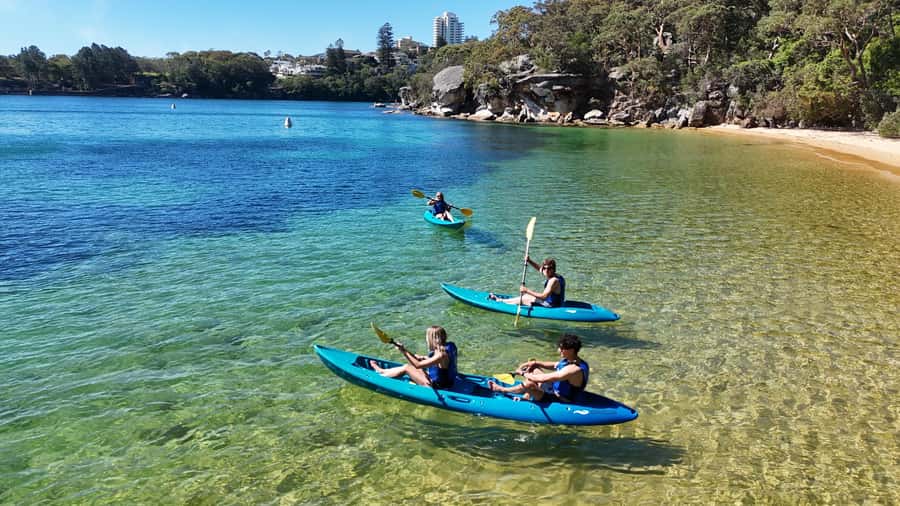 Sydney: Guided Kayak Taster Tour from Manly - Tow home in the kayaks, plus the option to kayak back later