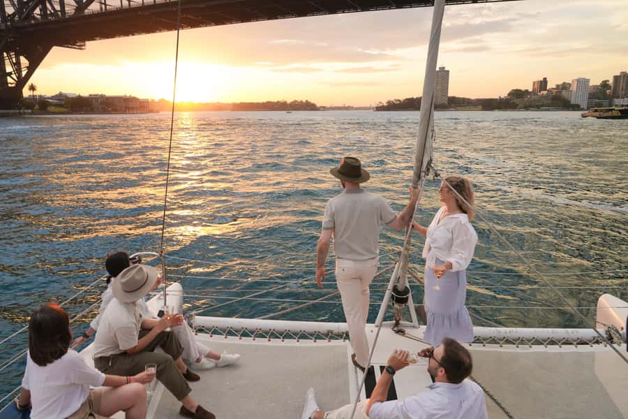 Sydney Harbour: Sunset Catamaran Cruise - Getting on board: Man OWar Steps, Kirralee, and what to bring