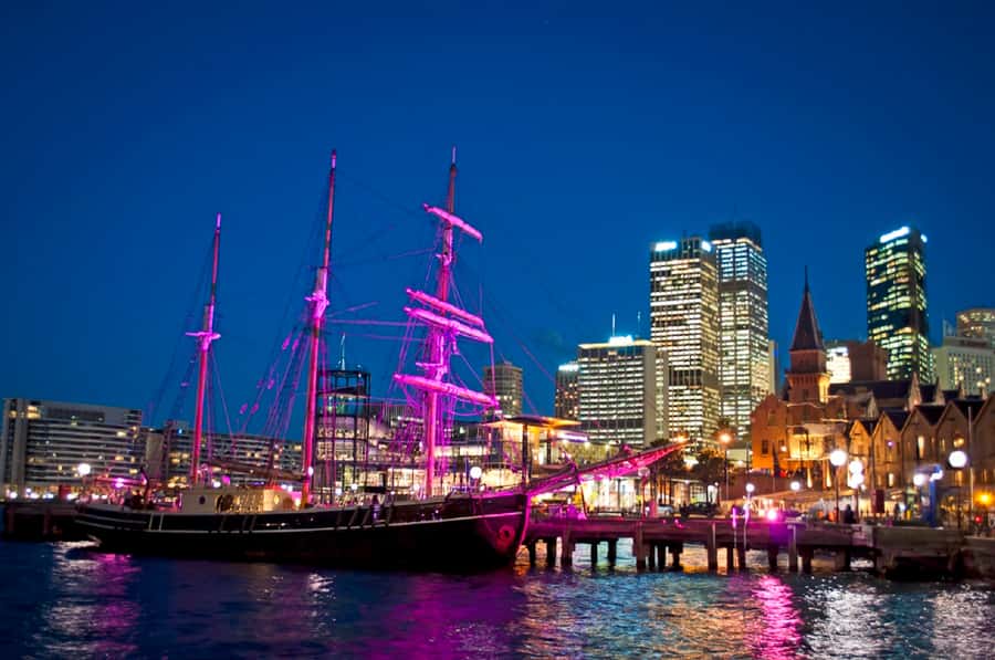 Sydney Harbour: Tall Ship Vivid Dinner Cruise - What the 90 Minute Cruise Feels Like on the Water