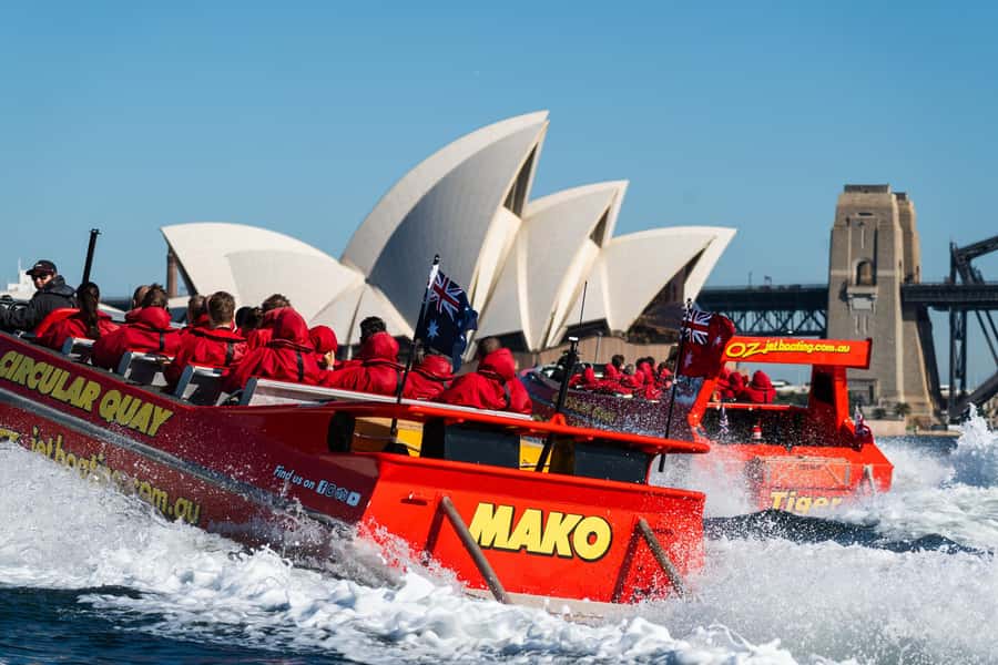 Sydney: Jet Boat Adventure Ride from Circular Quay - Safety Briefing, Life Jackets, and Ponchos