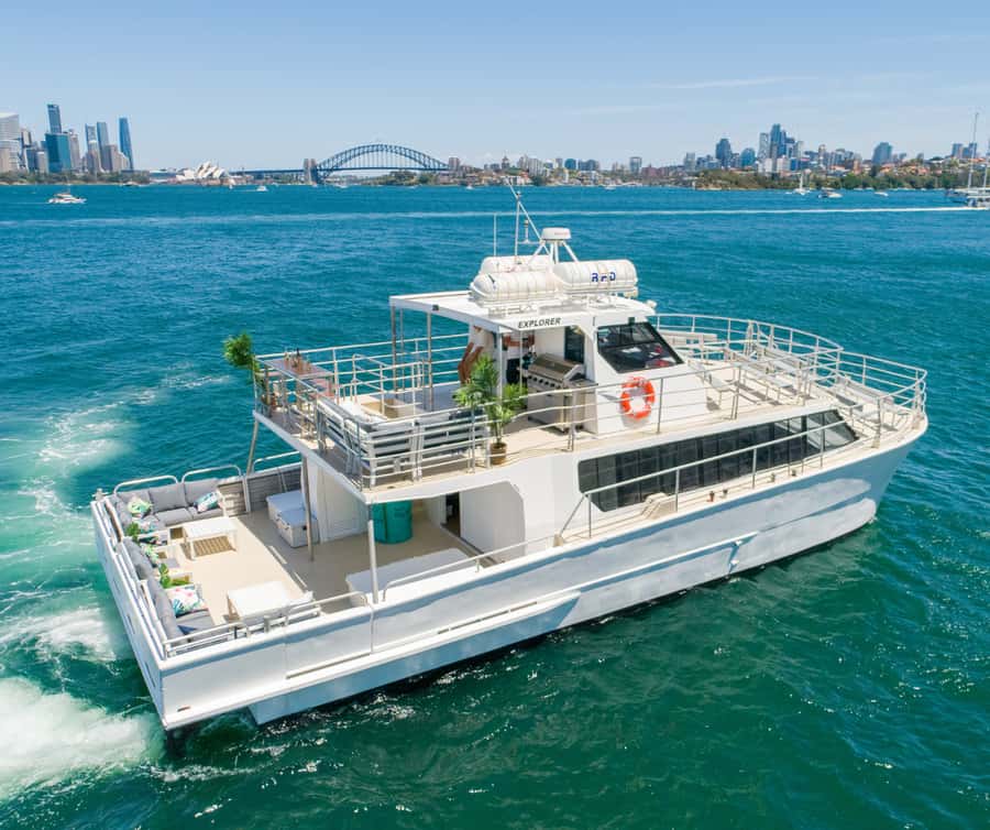 Sydney: Premium Catamaran Vivid Cruise with Welcome Drink - Whitehaven’s layout: indoor comfort plus real outdoor viewing