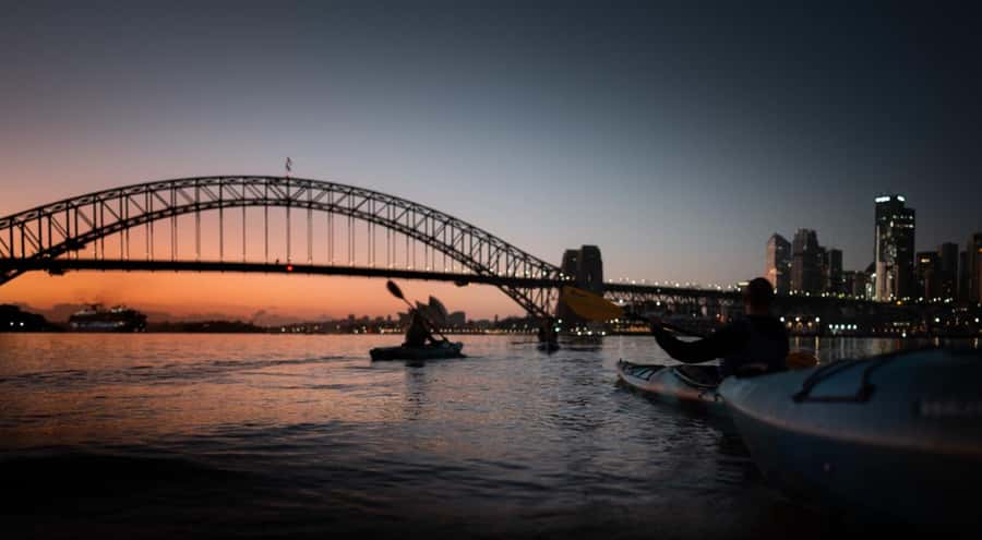 Sydney Sunrise Kayak Tour on Sydney Harbour - Under the Harbour Bridge, where the photos go big