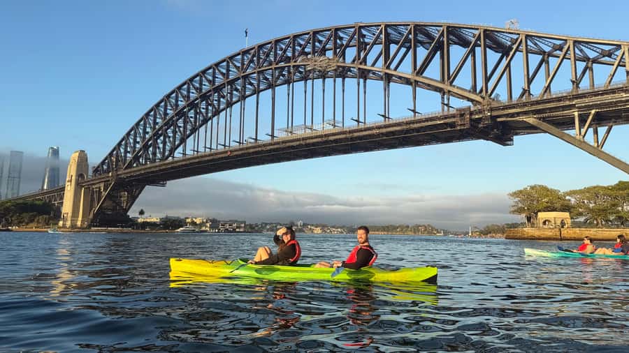 Sydney Sunrise Private Kayak – Opera House & Harbour Bridge - Stop 1, Harbour Bridge: your best angle is on the water