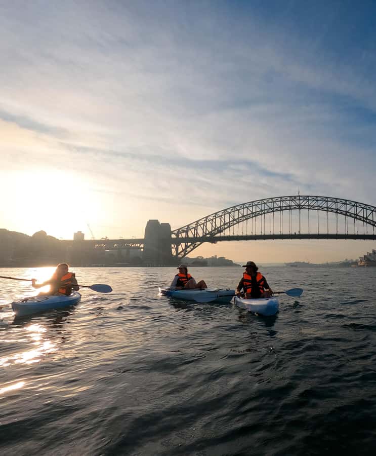 Sydney: Sunset Kayak - Opera & Harbour Bridge Tour (5p. max) - Luna Park Sydney from the water, plus dolphin watching
