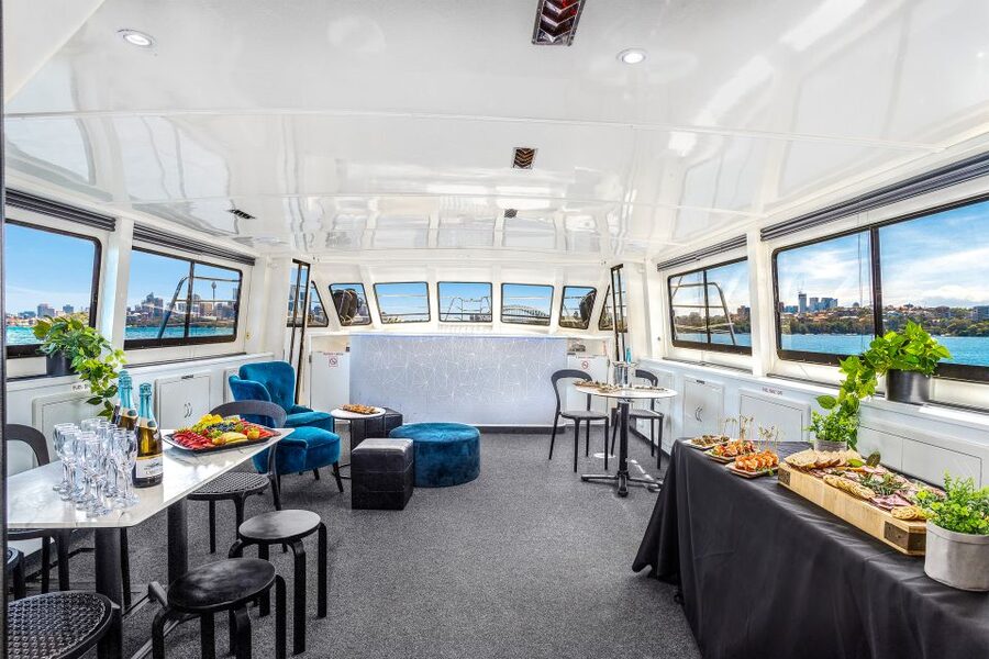 Sydney: Vivid Harbour Cruise with Canapes - Canapés and your complimentary drink: comfort food with a view