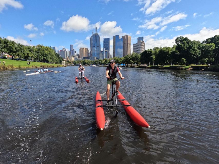 Yarra River, Melbourne Waterbike Tour - Under Princes Bridge, then past Federation Square and Flinders Street Station