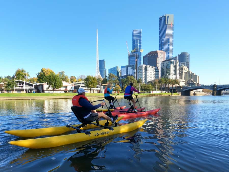 Yarra River, Melbourne Waterbike Tour - Southbank promenades to South Wharf: where the energy builds
